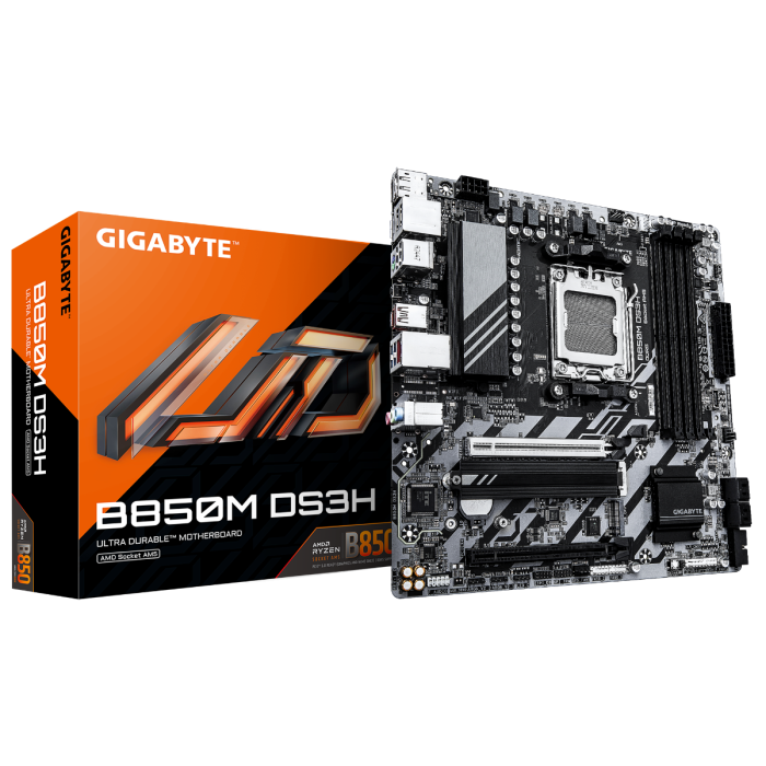 GIGABYTE B850M DS3H, DDR5, SATA3, USB3.2Gen2, DP, 2.5GbE, AM5 mATX