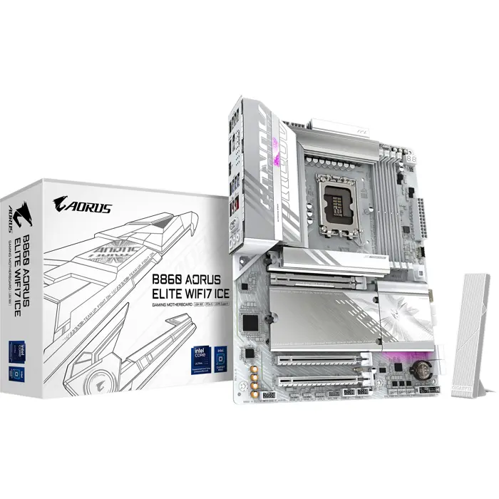 GIGABYTE B860 AORUS ELITE WIFI7 ICE - Socket 1851 - motherboard (white)