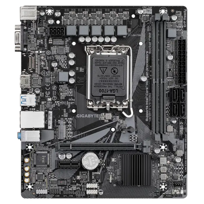 Gigabyte MB H610M H V3 DDR4, S.1700, 2xDDR4/3200, PCIe 4.0, G-LAN, VGA/HDMI, mATX