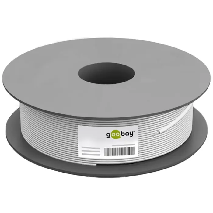 Goobay network cable Cat.6, U/UTP (gray, 100 meters)