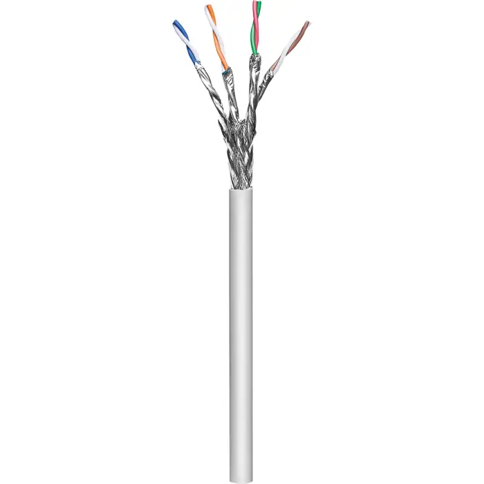 Goobay patch cable CAT6a S/FTP (gray, 305 meters, without plug)
