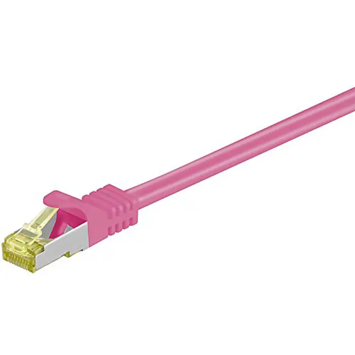 goobay Patch cable SFTP m.Cat7 pink 3,00m - LSZH, Magenta
