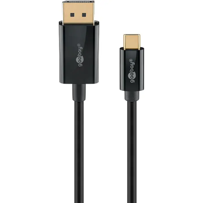 Goobay USB adapter cable, USB-C male > DisplayPort male, 4K 60Hz (black, 1 meter, 21.6 Gbit/s)