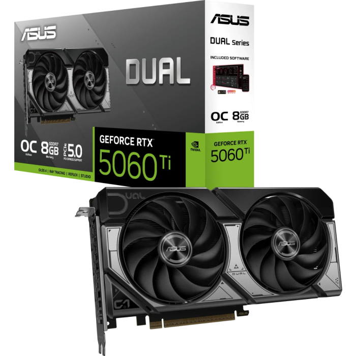 Grafička kartica ASUS Dual GeForce RTX 5060 Ti OC, 8GB GDDR7, PCI-E 5.0 DUAL-RTX5060TI-O8G