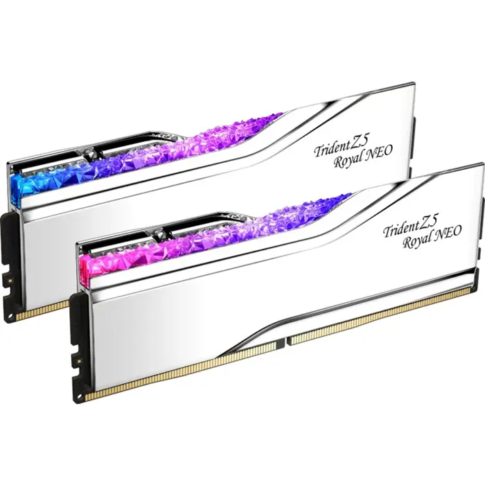 G.Skill DDR5 - 32GB - 6000 - CL - 36 (2x 16 GB) dual kit, RAM (silver, F5-6000J2836G16GX2-TR5NS, Trident Z5 Royal Neo, AMD EXPO)