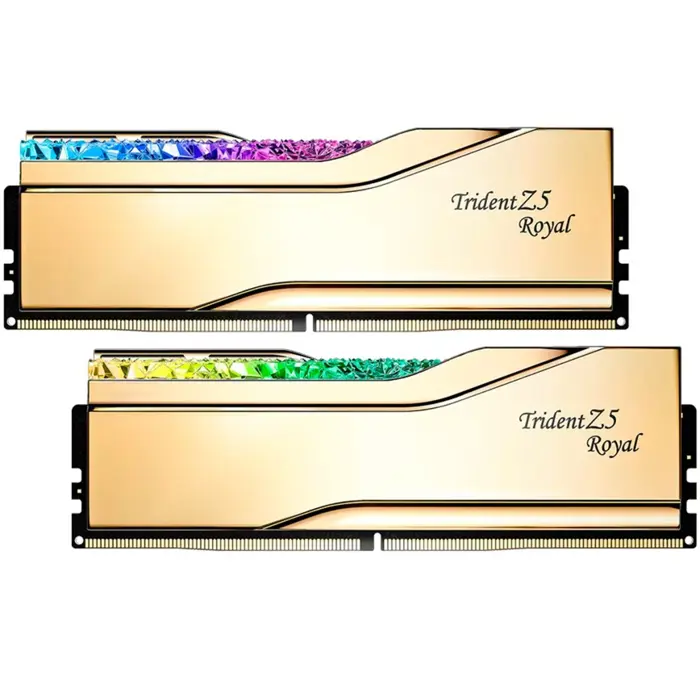 G.Skill DDR5 - 32GB - 7200 - CL - 34 (2x 16 GB) Dual-Kit (gold, F5-7200J3445G16GX2-TR5G, Trident Z5 Royal, INTEL XMP)