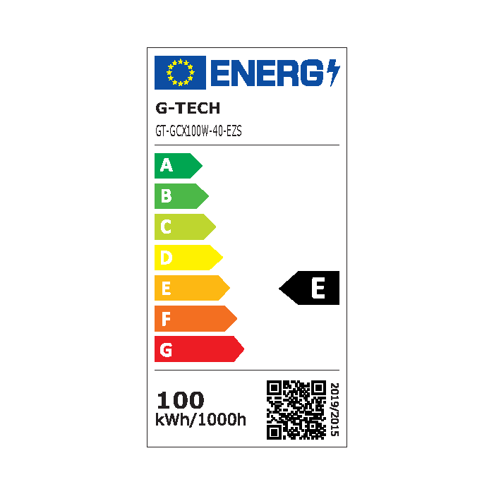 GTV reflektor G-TECH LED 100 W 8000 lm 4000K IP65 120° črn