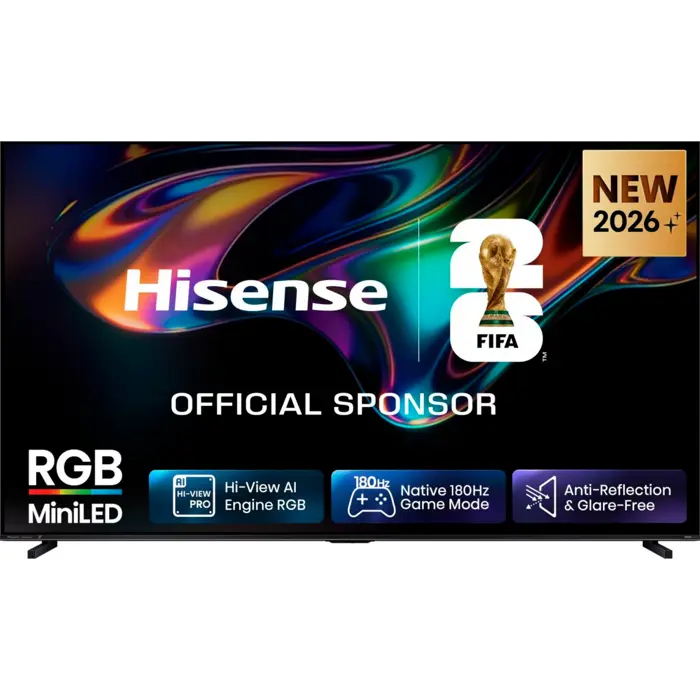 Hisense 100UR8DS RGB MiniLED (253 cm (100 inches), black/dark gray, UltraHD/4K, Hi-View AI Engine RGB, 180Hz panel)