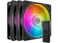 Ventilator za ohišje Cooler Master Mobius 120P ARGB PWM 120mm, 3 Pack + kontroler, black- MFZ-M2DN-243P2-R1