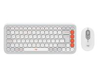 Tipkovnica in Miš Logitech POP Icon Combo, Bluetooth, bela, SLO g. - 920-013141