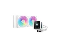 Vodeno hlađenje AIO Liquid Cooler DeepCool MYSTIQUE 240 WH ARGB, 240mm, RGB, LCD, bel - R-LX240-WHDSNMCP-G-1