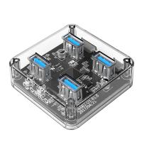 USB hub s 4 vhodi, USB 3.0, prozoren, ORICO MH4U - MH4U-U3-03-CR