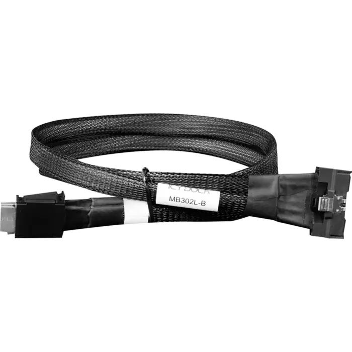 Icy Dock Cable MCIO x8 SFF-TA-1016 > 2x OCuLink 4i SFF-8611 (black, 50cm)
