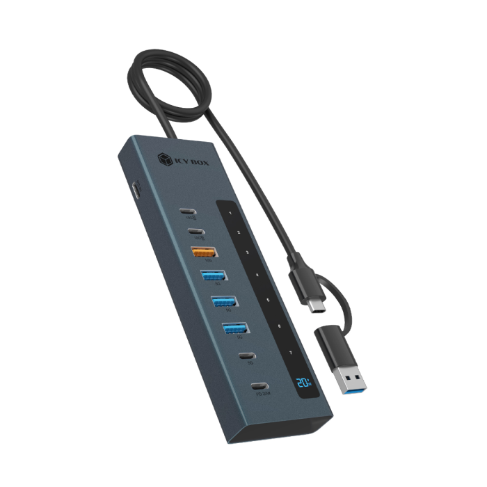 ICYBOX IB-HUB1743-CPD 9-in-1 USB-C/A hub interface with PD