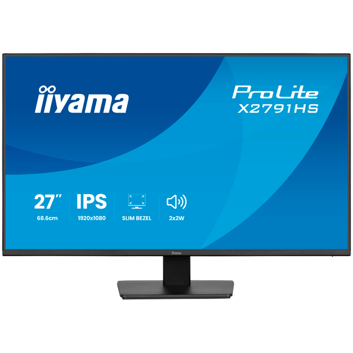 IIYAMA Monitor LED X2791HS-B1 27" IPS panel 1920x1080 120Hz 1ms MPRT 350cdm2 1500 1 Speakers HDMI DisplayPort