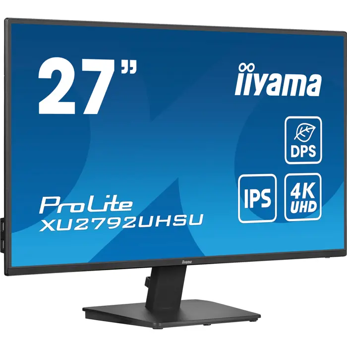 iiyama ProLite XU2792UHSU-B6, LED monitor - 27 - black (matt), UltraHD/4K, IPS, HDMI, DP, USB-C, USB hub