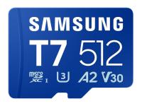 Spominska kartica Samsung T7, micro SDXC, 512GB, U3, V30, A2, UHS-I, 170 MB/s - MB-MB512T/WW
