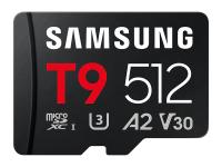 Spominska kartica Samsung T9, micro SDXC, 512GB, U3, V30, A2, UHS-I, 200 MB/s - MB-MH512T/WW