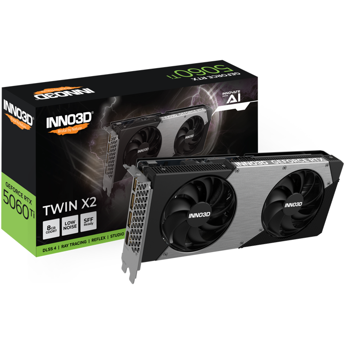 INNO3D GeForce RTX 5060 Ti Twin X2, 8192 MB GDDR7-N506T2-08D7-193075N