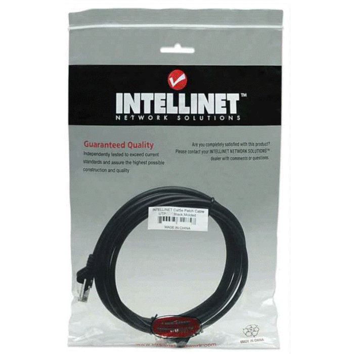 Intellinet Cat5e, CCA, U/UTP, PVC, RJ45,7.5m, crni
