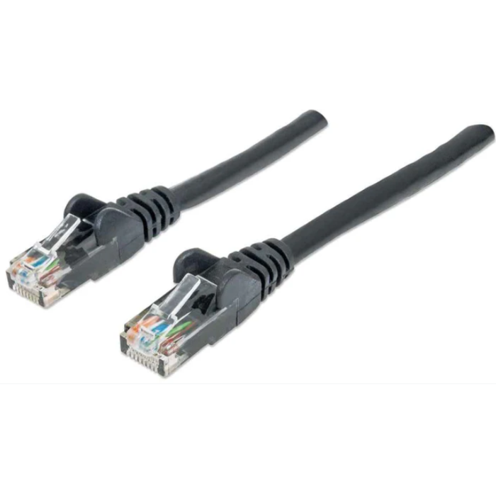 Intellinet Cat6, CCA, U/UTP, PVC, RJ45, 0.5m, crni