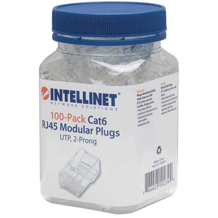 Intellinet konektor, UTP, CAT6a, RJ45, 100 kom