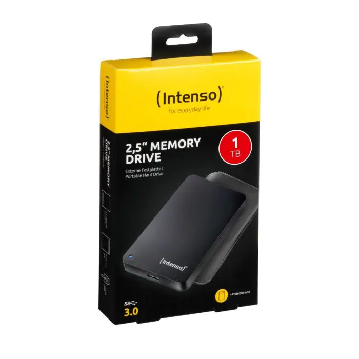 Intenso external disk 1TB 2.5" Memory Drive USB 3.0 Black + case