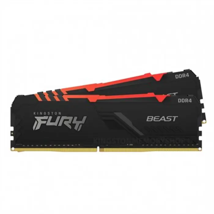 Kingston Technology FURY Beast 32GB 3200MT/s DDR4 CL16 DIMM (Kit of 2) RGB KF432C16BB2AK2/32