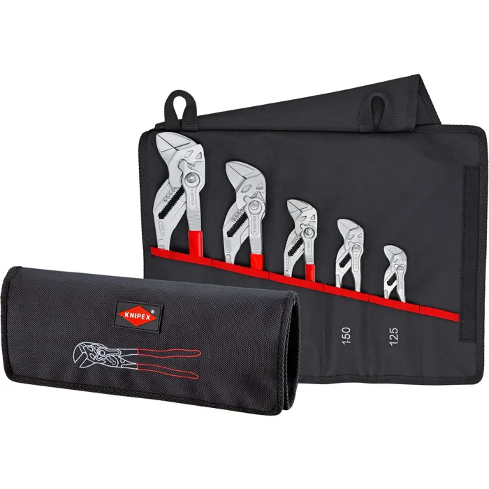 KNIPEX pliers wrench set 00 19 55 S4, pliers set (red, 5 pieces)