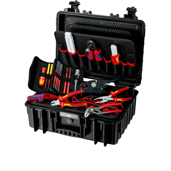 Knipex "Robust23" electric tool case, 25 pieces (black, with tool assortment for electricians)