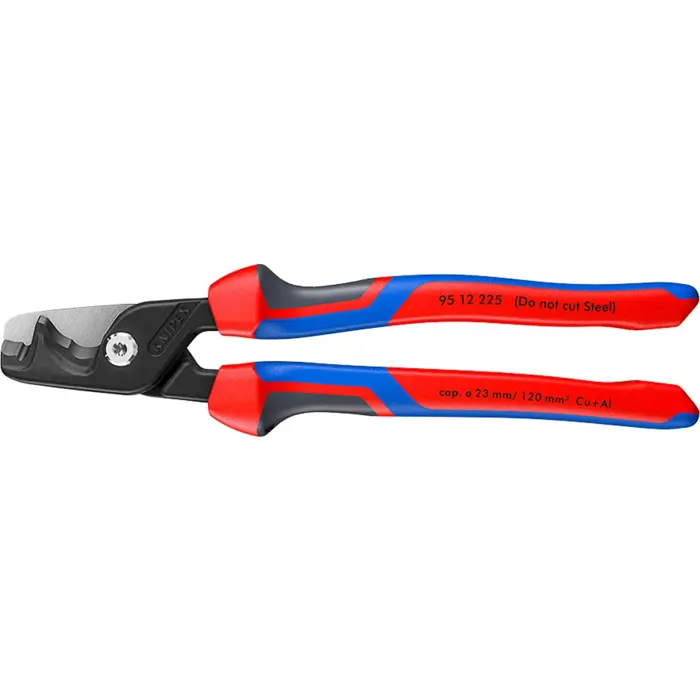 KNIPEX StepCut XL cable shears 95 12 225, cutting pliers (red/blue, length 225mm)
