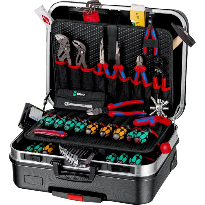 KNIPEX tool case "BIG Basic Move" mechanics, 90-piece, tool set black, with tool assortment for tradesmen