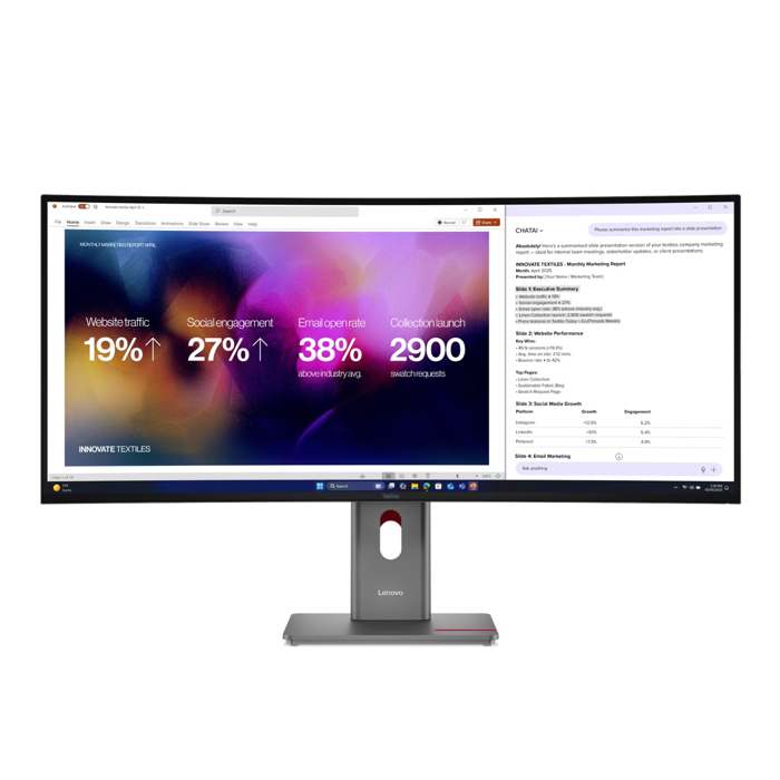 Lenovo P40WD-40 WUHD IPS, HDMI, DP, T-Bolt, curved