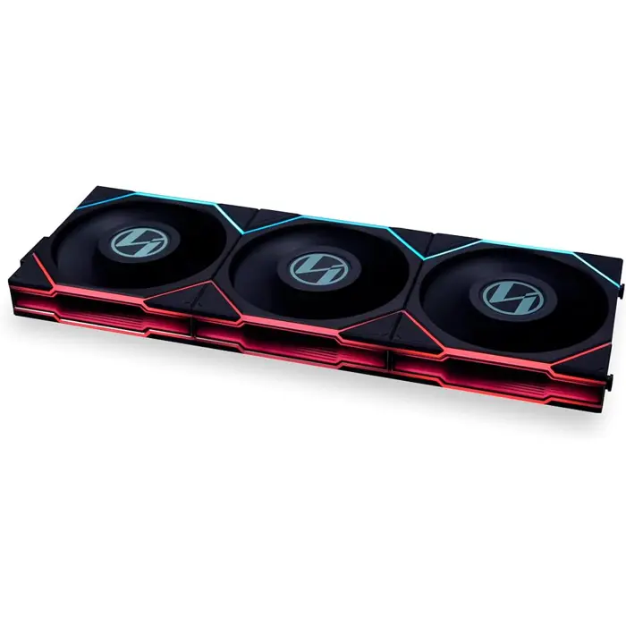 Lian Li UNI FAN TL Wireless LCD Lüfter, ARGB, PWM, 3er-Pack inkl. Controller - Reverse Blade, 120mm, black-12RTLLCD1W3B