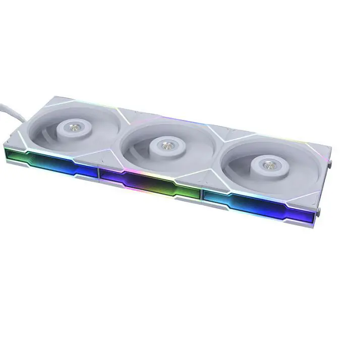Lian Li UNI FAN TL Wireless LCD Lüfter, ARGB, PWM, 3er-Pack inkl. Controller - Reverse Blade, 120 mm, white-12RTLLCD1W3W