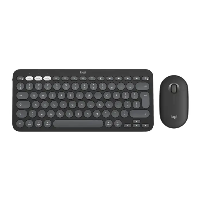 Logitech Pebble 2 Combo for Mac Keyboard Included Mouse RF Wireless + Bluetooth QWERTY US International Graphite