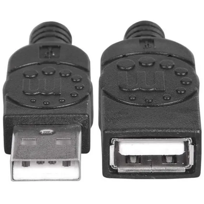 Manhattan kabel USB 2.0 produžni, AM/AF, 1.8m, crni