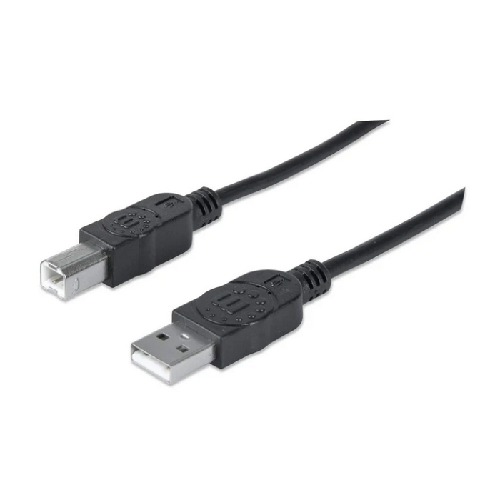 Manhattan kabel USB-A/USB-B M/M,za printer,3m,crni