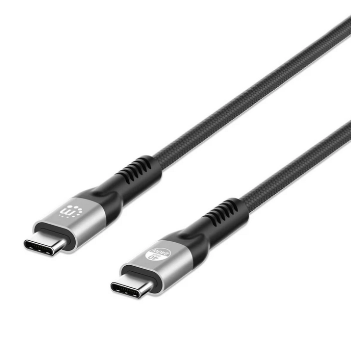 Manhattan kabel USB4 Type-C 40Gbps, 240W, 1m, crni