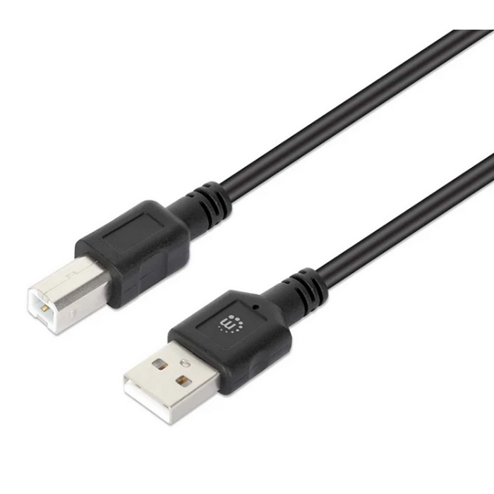 Manhattan kabel za printer USB2.0 AM/BM, 2m, crni