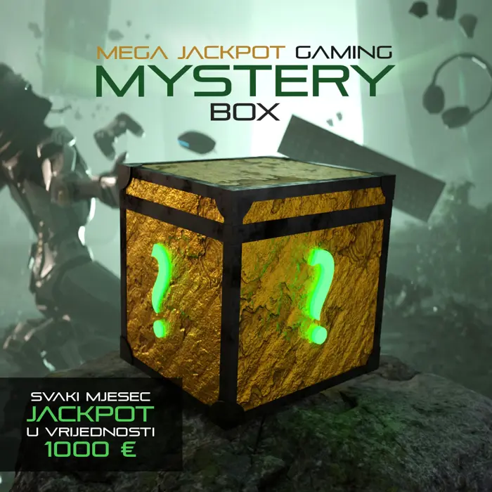 Mega Jackpot Gaming Mystery Box – 499 € (vrijednost 600-700 €, jackpot 1000 €)