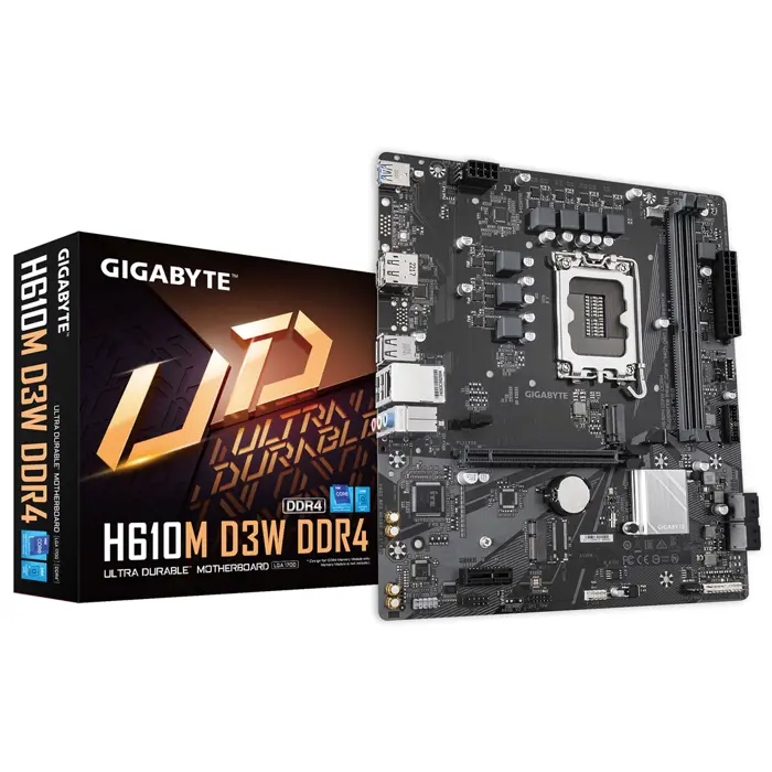 Motherboard Gigabyte H610M D3W DDR4, Intel H610, LGA1700, 2xDDR4, mATX