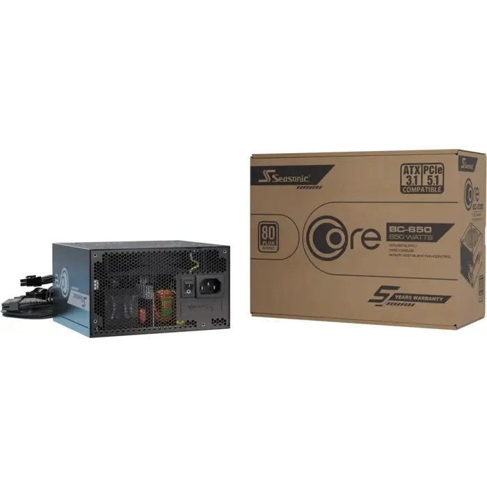 Napajanje Seasonic CORE BC-650, 80+ bronze, ATX3.1, SRP-CBC651-A5A51JF 