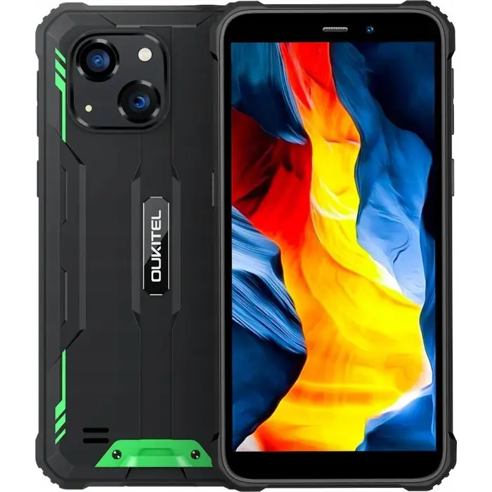 Oukitel G2 6’ 4/64 DS smartphone.  6300 mAh(green) without charger