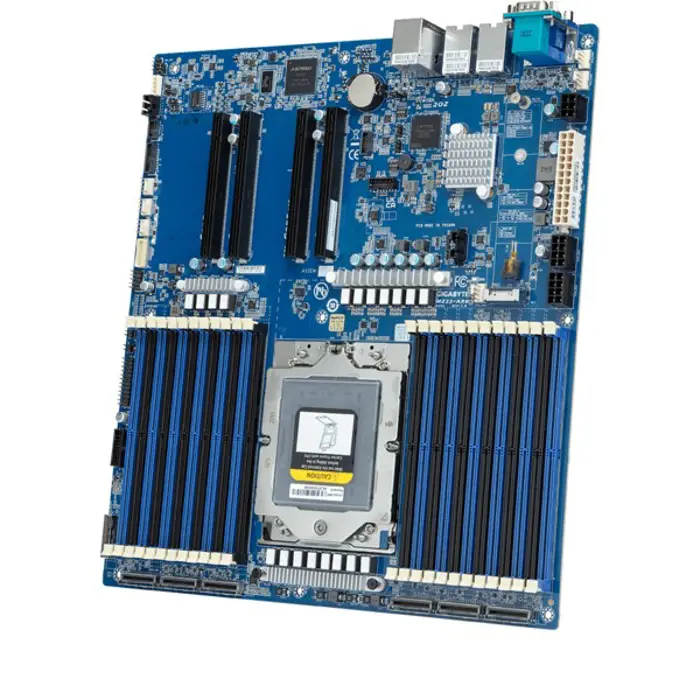 Matična ploča Gigabyte MZ33-AR0 1x SP5 AMD Epyc 9004 SoC (24x DIMM, 6x MCIO 8i, 1xM.2, 2x10Gbe, IPMI, E-ATX)