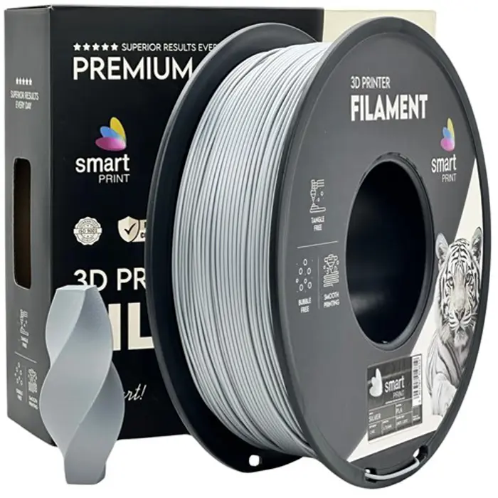PREMIUM 3D FILAMENT PLA SILVER 1KG