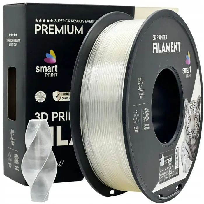 PREMIUM 3D FILAMENT PLA+ TRANSPARENT 1KG