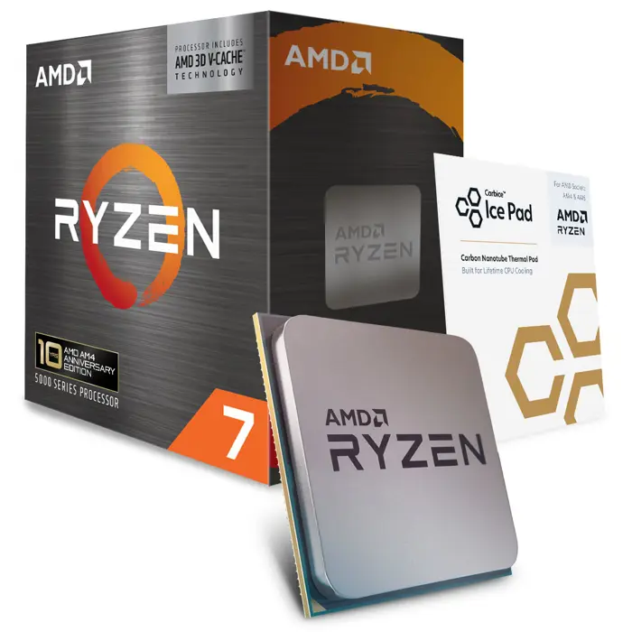 Procesor AMD Ryzen 7 5800X3D 10th Anniversary Edition S.AM4 + Carbice Ice Pad
