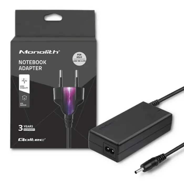 Qoltec punjač laptopa Asus/Acer 45W | 19V | 2.37A | 3.0*1.0
