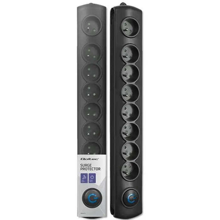 Qoltec Surge protector | 8 sockets | 1.8m